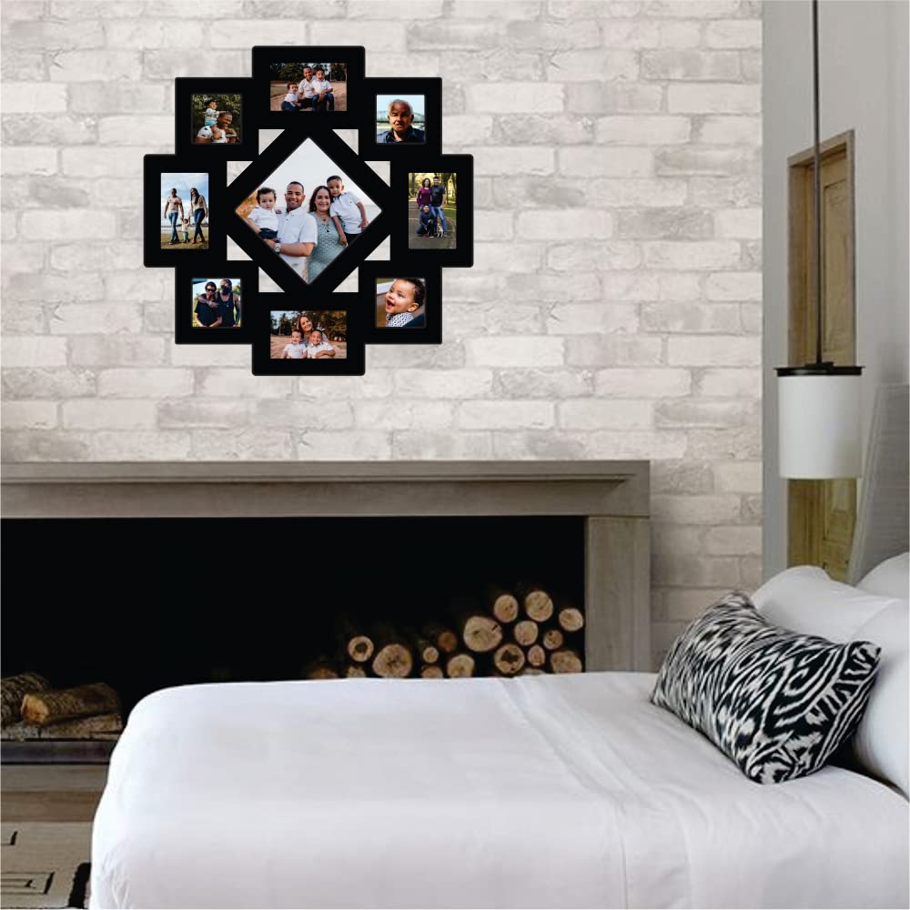 Picrazee Mdf Wall Collage Photo Frame For Multiple Photos In A Single Frame Family Picture Frame Wall Dcor For Living Room, Bedr